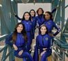Katy Perry a bordo da cápsula da Blue Origin, que levou seis mulheres ao espaço em um voo histórico de apenas 11 minutos.