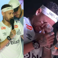 'Não vai faltar...': Neymar cai no choro em volta ao Santos após 12 anos; Bruna Biancardi, Mavie e Davi Lucca vão à chegada na Vila Belmiro