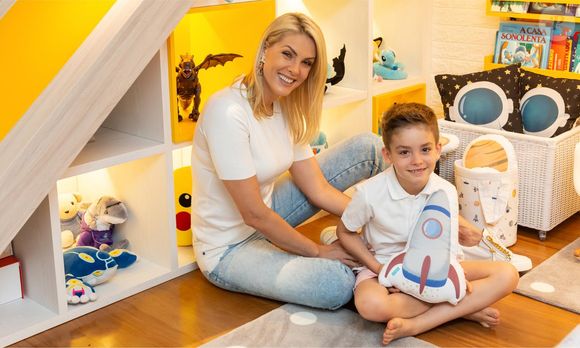 2021 - Ana Hickmann mostrou o novo quarto do filho, Alexandre Jr.