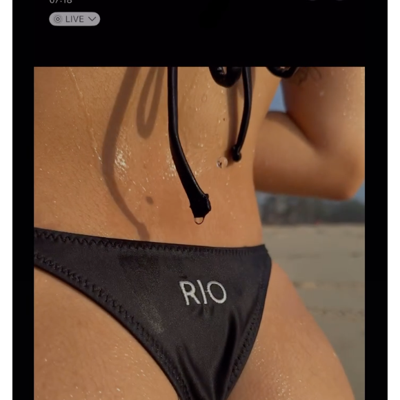 No vídeo, Mel Maia usava um biquíni escrito com a palavra 'Rio'