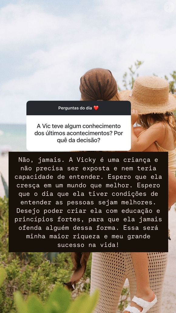 Mulher de Roberto Justus, Ana Paula Siebert negou que tenha contado à filha, Vicky, sobre ataques contra ela na web