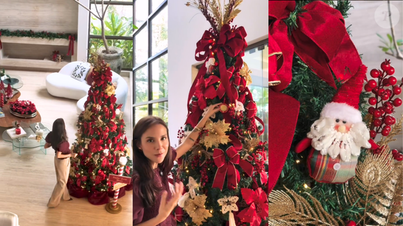 A influenciadora digital, Luisa Accorsi, compartilhou sua decoração natalina com uma pegada rústica e clássica