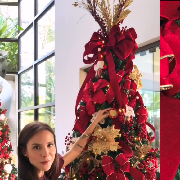 A influenciadora digital, Luisa Accorsi, compartilhou sua decoração natalina com uma pegada rústica e clássica