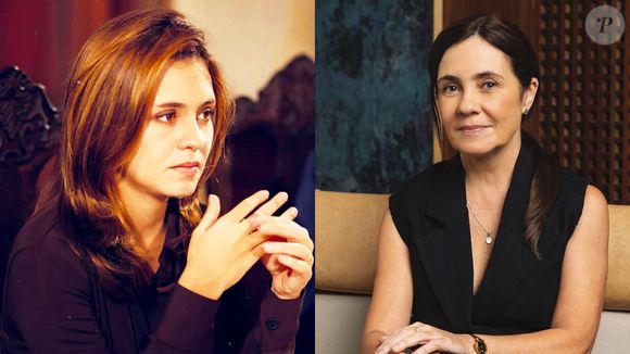 Adriana Esteves deu vida a Lúcia Helena e Eulália e tinha 27 anos. Hoje está com 55 anos