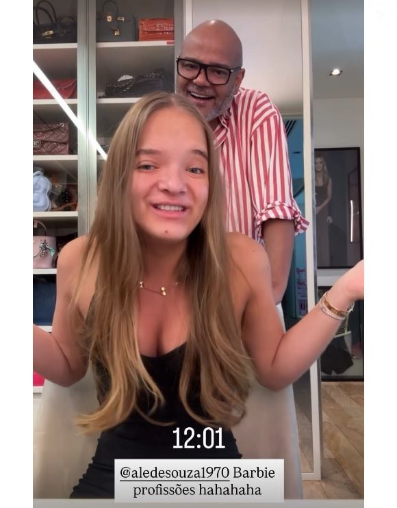 Rafaella Justus teve cabelo cortado pelo maquiador Alê de Souza: 'Três fios'