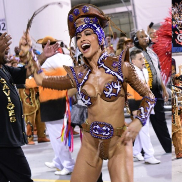 Há quase 10 anos, Sabrina Sato passou por perrengue no Carnaval de SP ao desfilar pela Gaviões da Fiel sem parte da fantasia: 'Não deu'