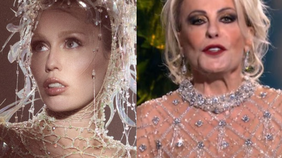 Diva pop! Ana Maria Braga ousa em look transparente com pedrarias na final do 'Chef de Alto Nível'; web a compara a Miley Cyrus e Britney Spears