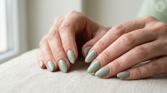 Verde-sálvia é a escolha para fugir do óbvio nas unhas curtas: levemente acinzentado e suave, o tom acrescenta frescor sem ser chamativo e mantém uma aparência elegante e fácil de combinar