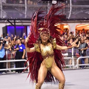 Carnaval 2027: Unidos da Tijuca está sem rainha desde a saída de Mileide Mihaile, em foto no desfile da Independente Tricolor de SP