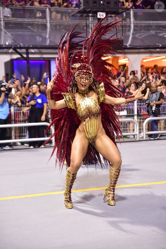 Carnaval 2027: Unidos da Tijuca está sem rainha desde a saída de Mileide Mihaile, em foto no desfile da Independente Tricolor de SP