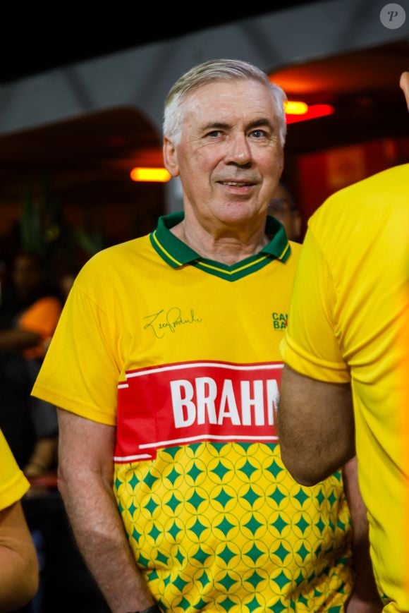 Técnico da seleção brasileira, Carlo Ancelotti marcou presença em um camarote no Anhembi
