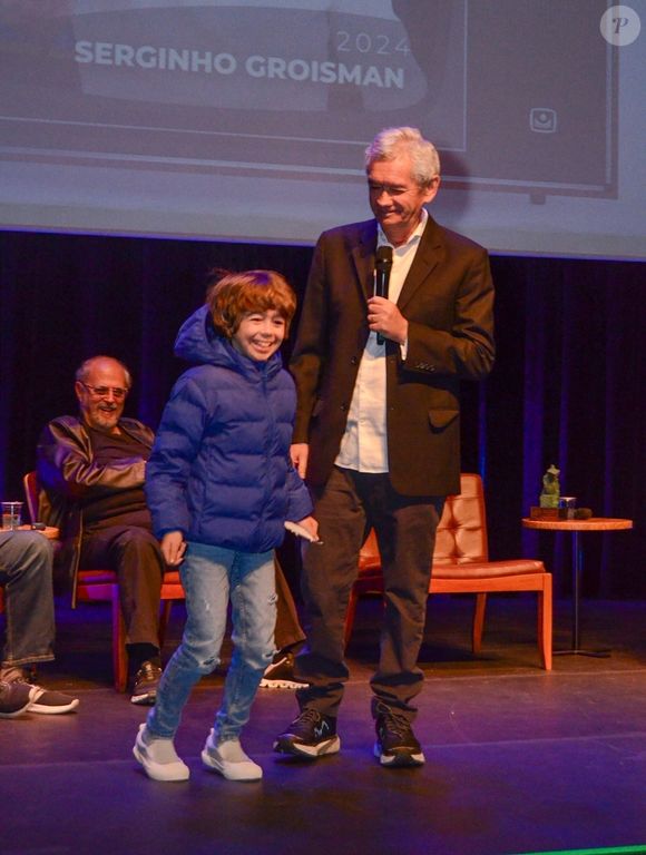 Serginho Groisman e o filho, Thomas, em foto de 2024