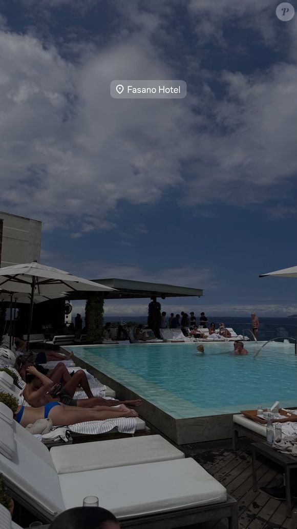 Neste sábado (15), o filho de Luciano Huck e Angélica curtiu o Hotel Fasano com a namorada