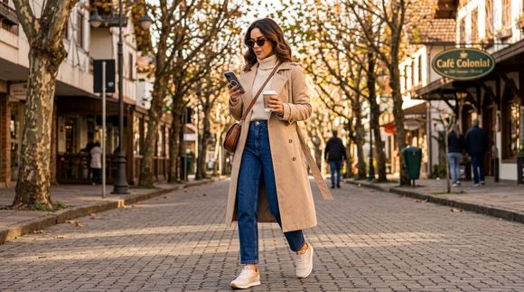 No inverno, a sugestão é combinar o Fila Renno Classic com calça e trench coat para criar um visual elegante, confortável e alinhado às tendências da temporada