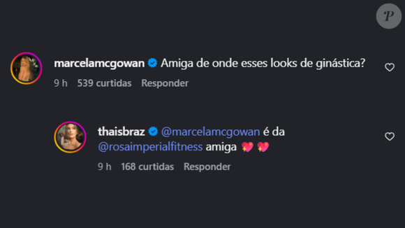 Interação entre ex-BBBs entrega o segredo dos looks fitness usados por Sarah no reality da Globo