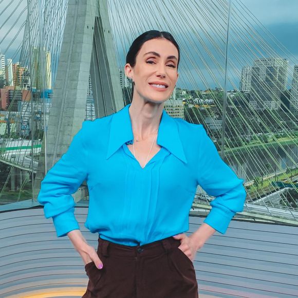 Já no 'Bom Dia São Paulo', Michelle Barros começou a mostrar algumas alterações em seu rosto