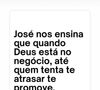 Virgínia Fonseca postou: ‘José nos ensina que quando Deus está no negócio, até quem tenta te atrasar te promove’