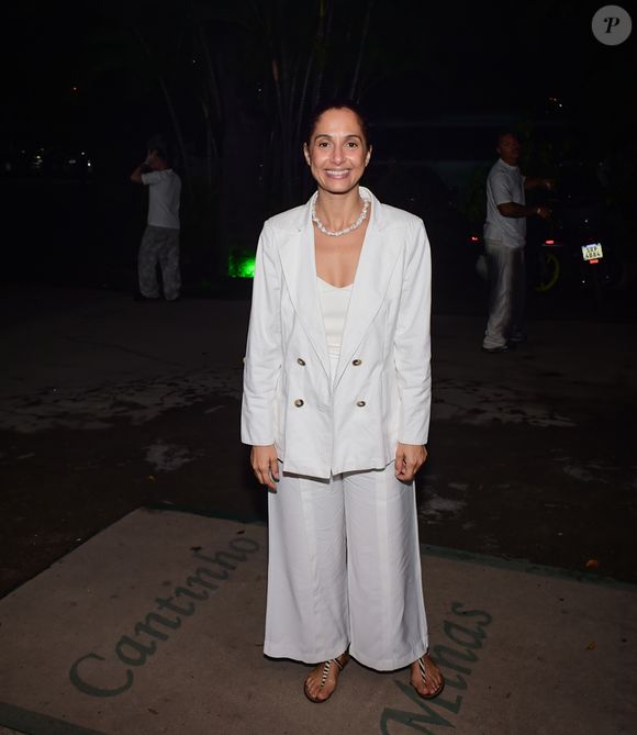 Camila Pitanga em festa de confraternização da novela 'Dona de Mim', da TV Globo