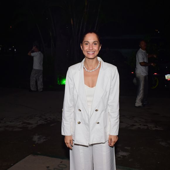 Camila Pitanga em festa de confraternização da novela 'Dona de Mim', da TV Globo