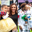 Mavie de Branca de Neve e Mel com camisa ‘papai’: filhas de Neymar e Bruna Biancardi roubam a cena com looks fofíssimos em jogo do Santos