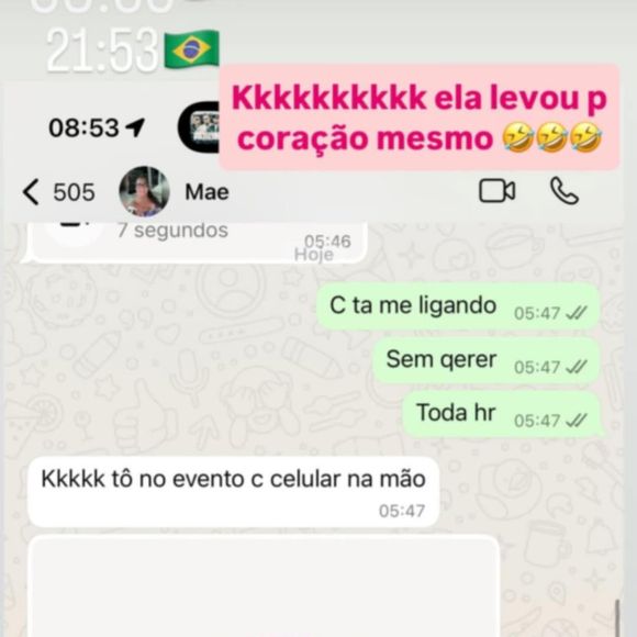 Ao receber o comprovante de pagamento da dívida de IPTU, Virginia colocou nos stories: 'Ela levou para o coração mesmo', se referindo à sua mãe, Margareth.