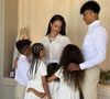 Casamento contou apenas com a presença dos filhos de Georgina Rodríguez e Cristiano Ronaldo, todos na mesma paleta de cores em seus looks