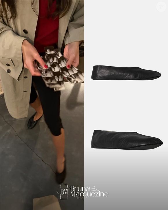 Quando o tênis encontra o balé: a sneakerina segue forte em 2026, com versões delicadas que já conquistaram Bruna Marquezine, vista usando modelo da The Row em Paris