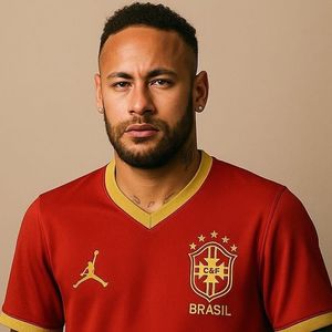 Web faz montagem e imagina Neymar vestindo a polêmica camisa vermelha da Seleção