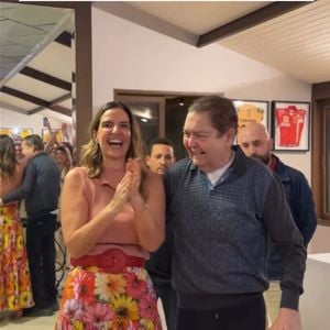 Faustão reapareceu recentemente e cantou parabéns ao lado de Luciana Cardoso, sua esposa, no aniversário dela