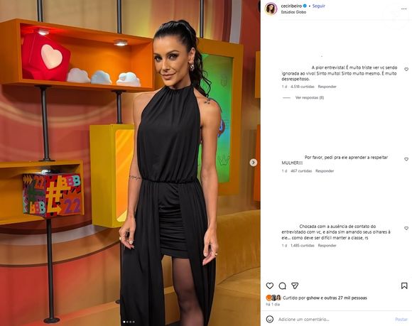 Babu Santana x Ceci Ribeiro: apresentadora do 'Bate-Papo BBB 26' foi apoiada após suposta rejeição do ator, eliminado do 'BBB 26