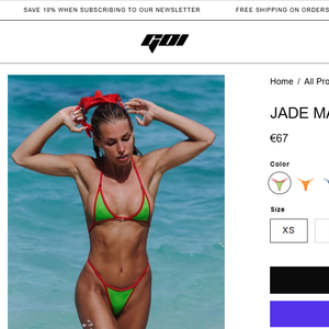 Além do top, Virgínia Fonseca usou uma parte de baixo semelhante à Jade Maui Thong, avaliada em € 67, aproximadamente R$ 403,62, segundo o levantamento do Purepeople