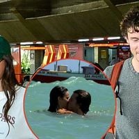 Bruna Marquezine e Shawn Mendes são flagrados dando beijão na praia (de novo!) e clima íntimo incendeia a web: 'E o pobre do João...'