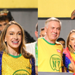 Fundadora de marca de moda de luxo, esposa de Carlo Ancelotti faz rara aparição na Sapucaí com o técnico da seleção; empresária usa abadá customizado e vibra com Sabrina Sato; fotos!