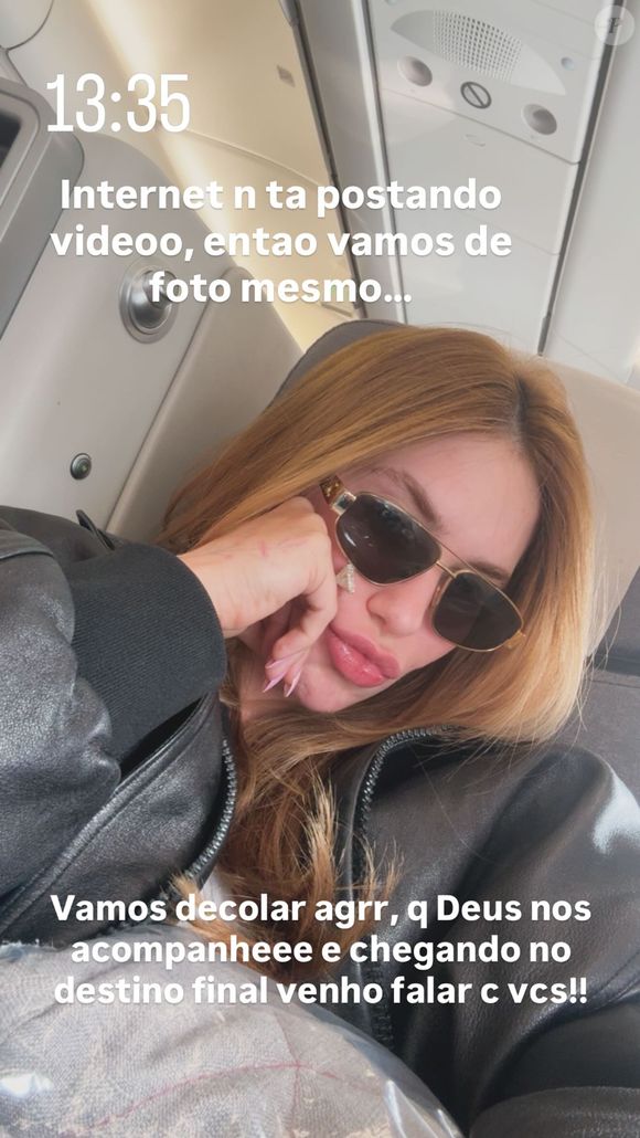 "Vamos decolar agora": Virginia compartilha momento antes de viagem relâmpago internacional