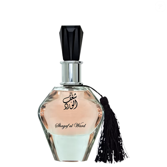 4. Shagaf Al Ward (Al Wataniah) - 100ml | R$ 193,87 - aposta em uma experiência sensorial digna de “jardins luxuosos, dias dourados e sonhos que pedem para ser vividos”