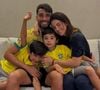 Lucas Paquetá e Duda Fournier: o casal tem dois filhos: Benício e Filippo