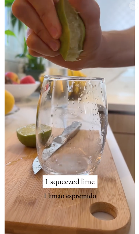 O primeiro ingrediente do chá de Gisele Bündchen é o limão espremido