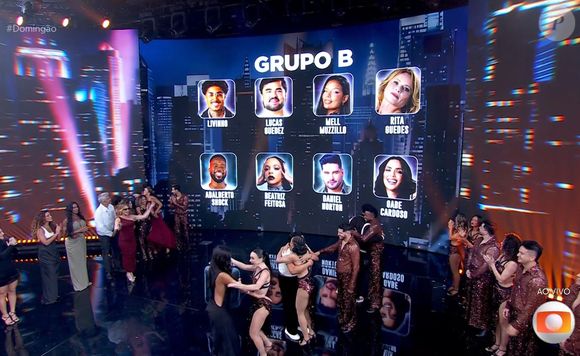 O grupo B do 'Dança dos Famosos 2026' é formado por Livinho, Lucas Guedez, Mell Muzzillo e Rita Guedes