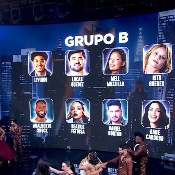 O grupo B do 'Dança dos Famosos 2026' é formado por Livinho, Lucas Guedez, Mell Muzzillo e Rita Guedes