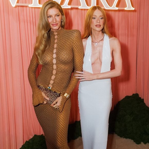 Gisele Bündchen e Marina Ruy Barbosa protagonizam encontro de peso em evento, em São Paulo, e levantam a possibilidade de uma cinebiografia que já movimenta o público