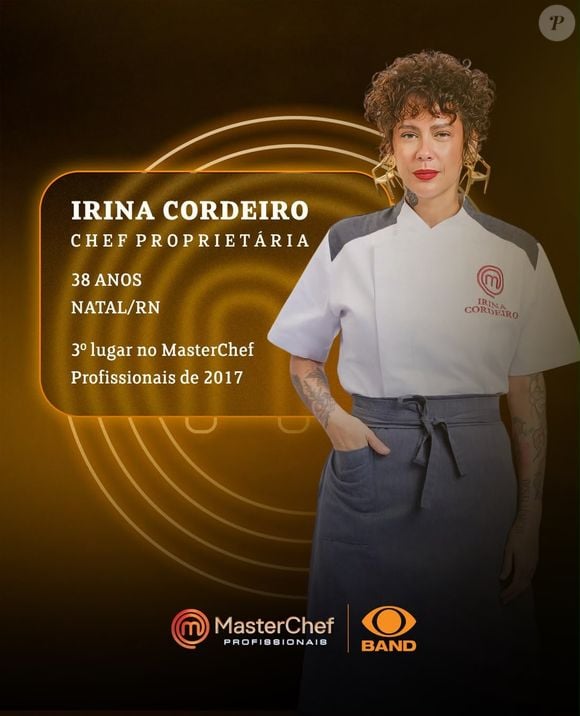 Irina Cordeiro participou da segunda temporada do 'MasterChef Profissionais', em 2017, e terminou em terceiro lugar