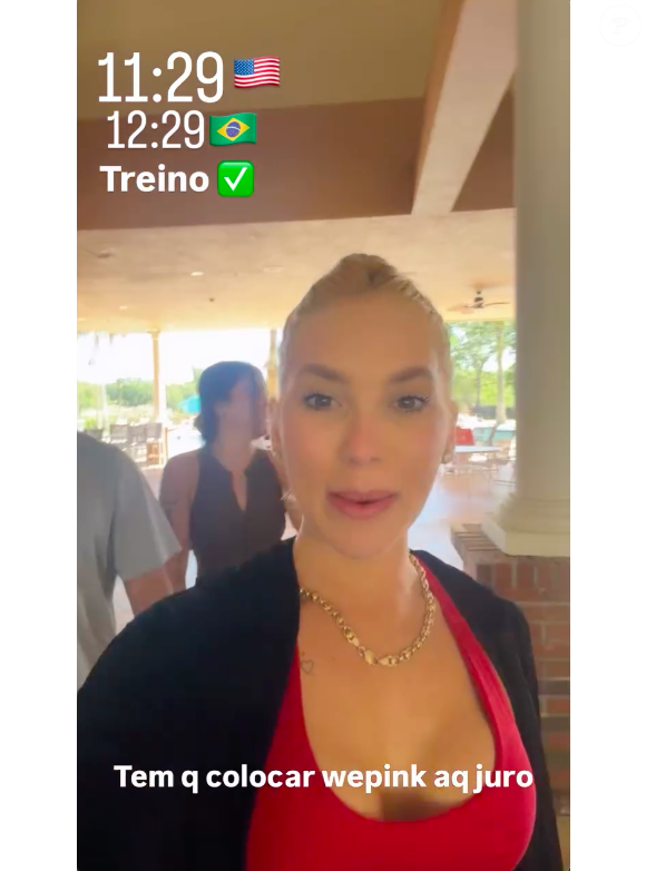 Ao sair da academia, Virgínia gravou um storie divertido reclamando do mau cheiro da academia