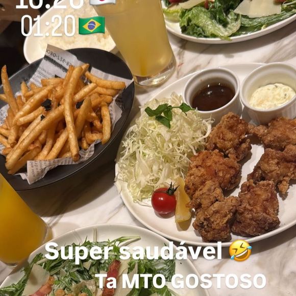 Virginia Fonseca publicou a foto da refeição nos stories do Instagram.