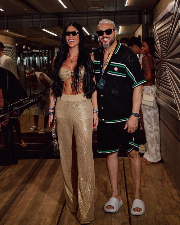 Belo deu apoio para a namorada, Rayane Figliuzzi, aceitar convite para 'A Fazenda 17'', mas pediu para a influencer não falar do namoro deles