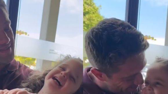 Rafael Cardoso surge em vídeo com filha mais nova e ganha conselho fundamental de ex após internação em clínica: 'Que nos dias difíceis, momentos felizes sejam o seu combustível'