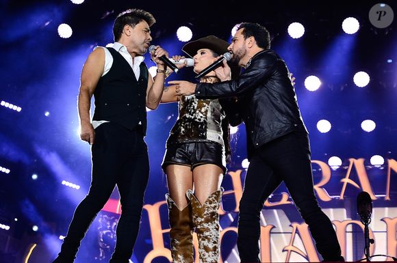 Zezé Di Camargo e Luciano se uniram a Ana Castela para a gravação do novo DVD da 'Boiadeira' na Festa do Peão de Barretos 2025