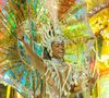 Erika Januza em 2022 estreou pela Viradouro como rainha de bateria no Carnaval; escola foi a 3ª colocada