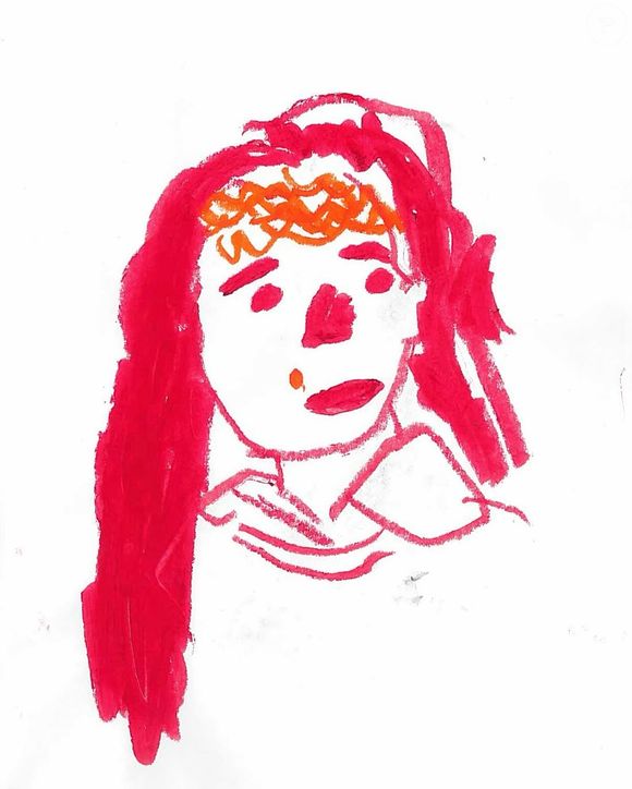 Príncipe Louis desenhou Kate Middleton e colocou uma pinta no mesmo lugar onde a Princesa tem a marca.