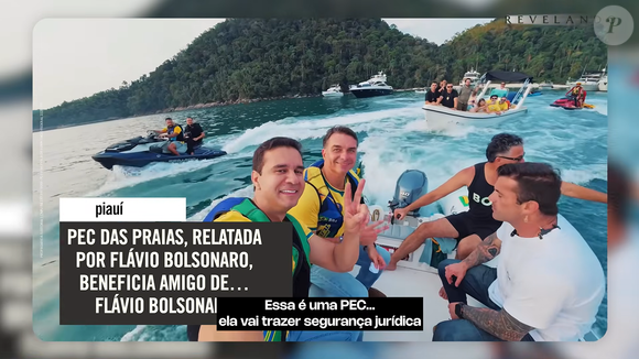 A PEC das Praias também prevê, segundo o episódio de Revelando, o fim da cobrança de foro, taxa de ocupação e laudêmio sobre imóveis alcançados pela mudança, enquanto Flávio Bolsonaro nega que a proposta permita a privatização das praias