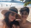 Juliana Paes revelou que os dois filhos, Pedro (15) e Antônio (12), tomaram a vacina contra o vírus HPV